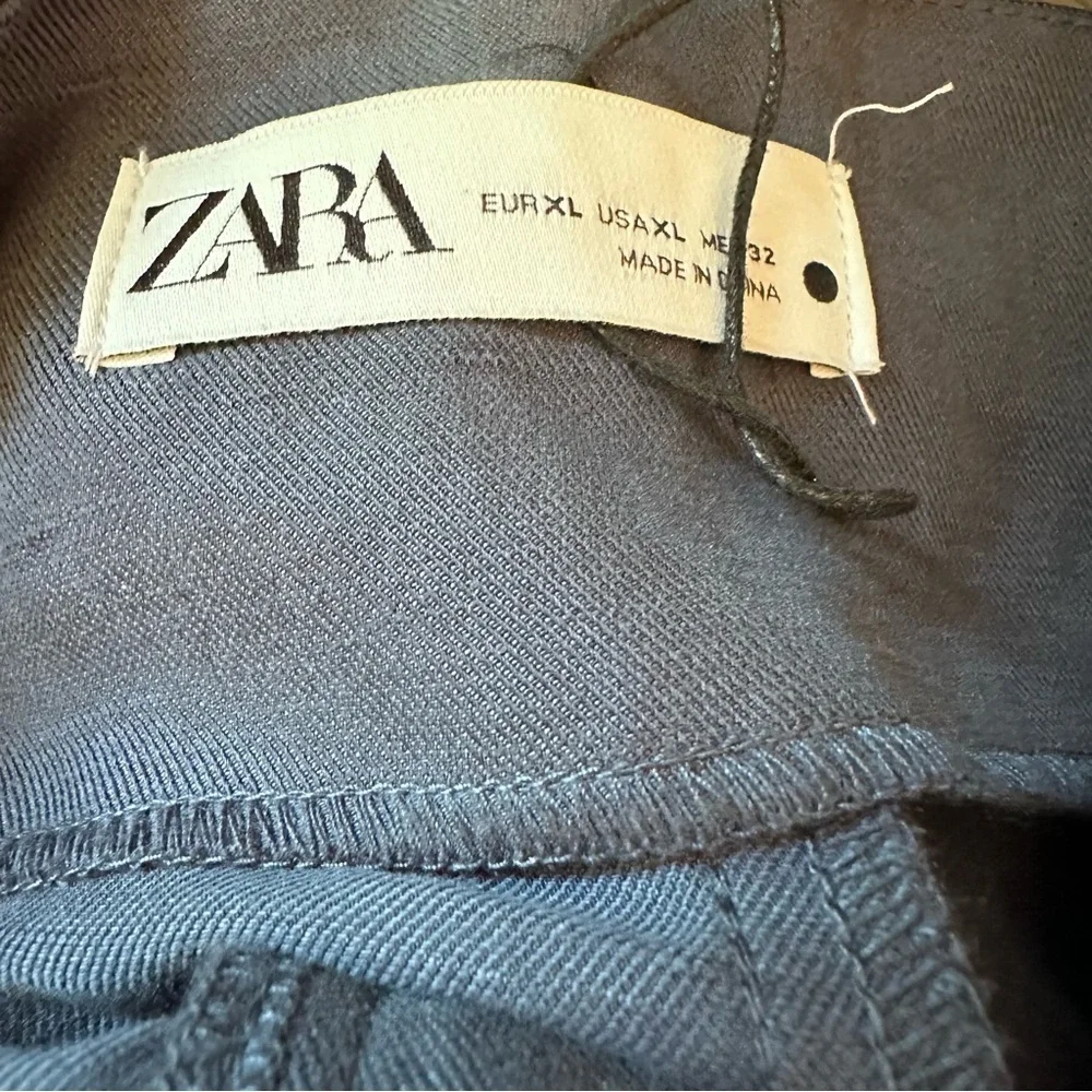 ZARA Woman’s Jules High Rise Tapered Leg Trousers with Belt and Pockets Size XL